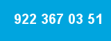 922 367 03 51 922 367 03 51
